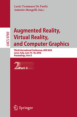 Couverture cartonnée Augmented Reality, Virtual Reality, and Computer Graphics de 