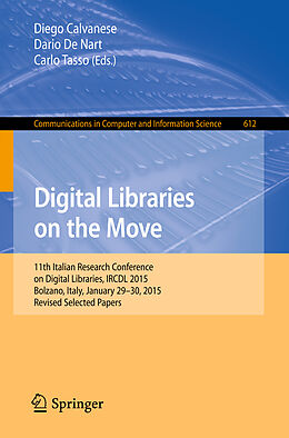 Couverture cartonnée Digital Libraries on the Move de 
