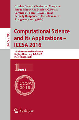 Kartonierter Einband Computational Science and Its Applications   ICCSA 2016 von 