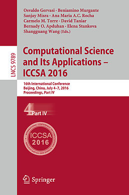 Kartonierter Einband Computational Science and Its Applications - ICCSA 2016 von 