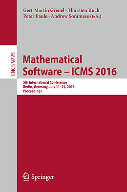 Kartonierter Einband Mathematical Software   ICMS 2016 von 