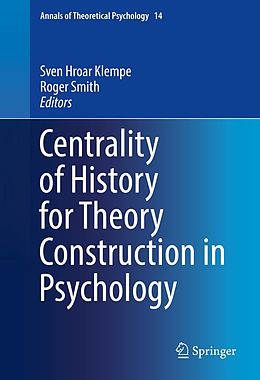 eBook (pdf) Centrality of History for Theory Construction in Psychology de 