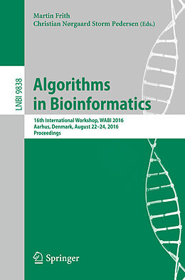 Couverture cartonnée Algorithms in Bioinformatics de 
