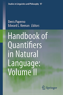 Livre Relié Handbook of Quantifiers in Natural Language: Volume II de 