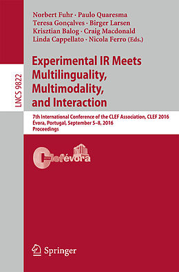 E-Book (pdf) Experimental IR Meets Multilinguality, Multimodality, and Interaction von 