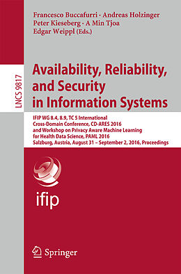 Couverture cartonnée Availability, Reliability, and Security in Information Systems de 