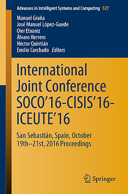 Couverture cartonnée International Joint Conference SOCO 16-CISIS 16-ICEUTE 16 de 