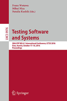 Kartonierter Einband Testing Software and Systems von 