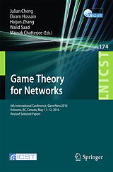 Couverture cartonnée Game Theory for Networks de 