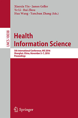 E-Book (pdf) Health Information Science von 