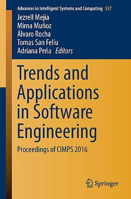 Couverture cartonnée Trends and Applications in Software Engineering de 