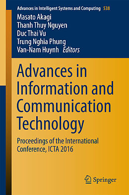 Kartonierter Einband Advances in Information and Communication Technology von 