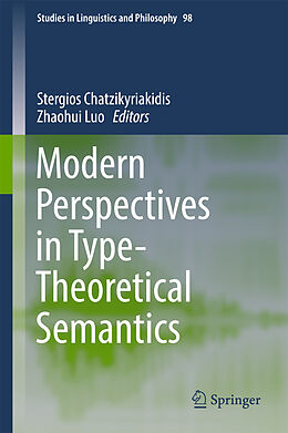 Livre Relié Modern Perspectives in Type-Theoretical Semantics de 