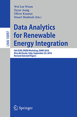 Kartonierter Einband Data Analytics for Renewable Energy Integration von 