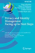 E-Book (pdf) Privacy and Identity Management. Facing up to Next Steps von 