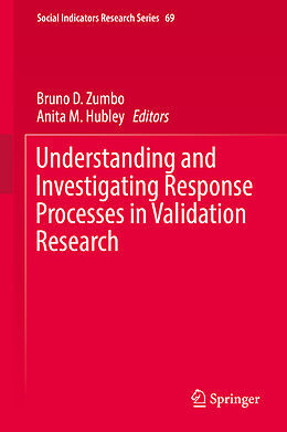 Livre Relié Understanding and Investigating Response Processes in Validation Research de 