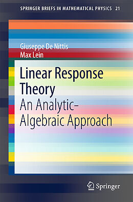 Couverture cartonnée Linear Response Theory de Giuseppe De Nittis, Max Lein