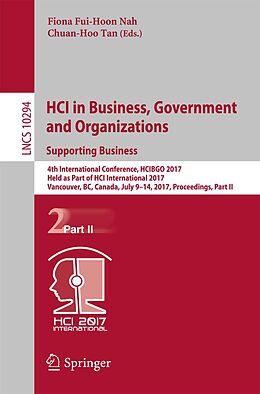 E-Book (pdf) HCI in Business, Government and Organizations. Supporting Business von 