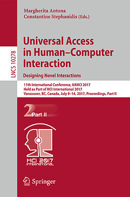 Kartonierter Einband Universal Access in Human Computer Interaction. Designing Novel Interactions von 