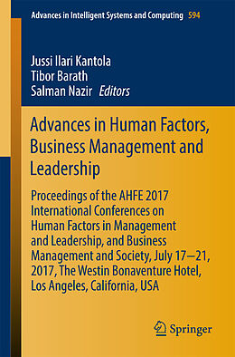 Kartonierter Einband Advances in Human Factors, Business Management and Leadership von 