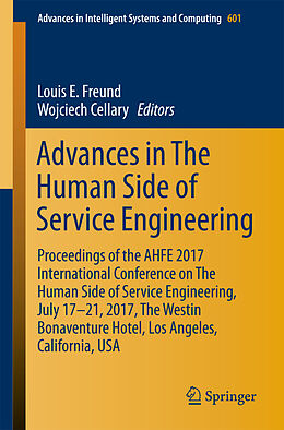 Couverture cartonnée Advances in The Human Side of Service Engineering de 