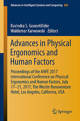 Kartonierter Einband Advances in Physical Ergonomics and Human Factors von 