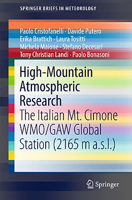 Couverture cartonnée High-Mountain Atmospheric Research de Paolo Cristofanelli, Erika Brattich, Stefano Decesari