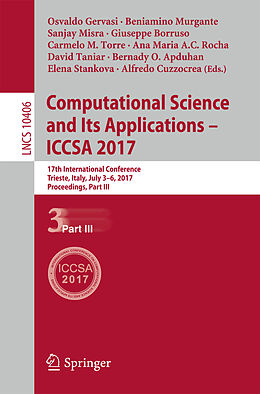 Kartonierter Einband Computational Science and Its Applications   ICCSA 2017 von 