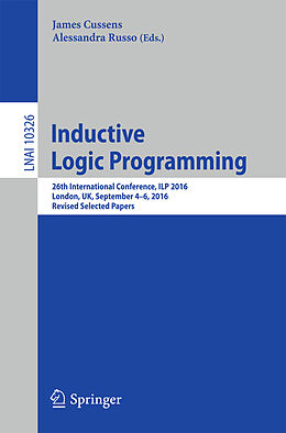 Kartonierter Einband Inductive Logic Programming von 
