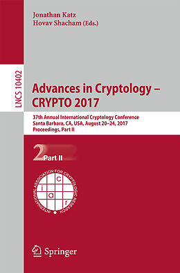 Kartonierter Einband Advances in Cryptology   CRYPTO 2017 von 