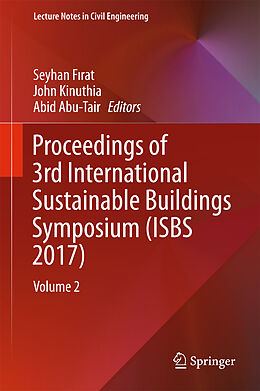 Fester Einband Proceedings of 3rd International Sustainable Buildings Symposium (ISBS 2017) von 