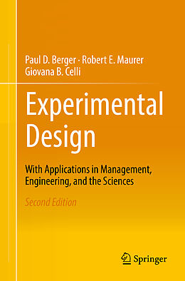 Kartonierter Einband Experimental Design von Paul D. Berger, Giovana B. Celli, Robert E. Maurer