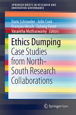 Couverture cartonnée Ethics Dumping de Doris Schroeder, Julie Cook Lucas, François et al Hirsch