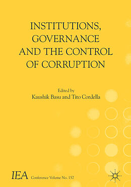 Couverture cartonnée Institutions, Governance and the Control of Corruption de 