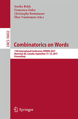 Couverture cartonnée Combinatorics on Words de 