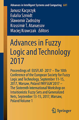Kartonierter Einband Advances in Fuzzy Logic and Technology 2017 von 