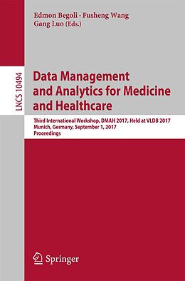 E-Book (pdf) Data Management and Analytics for Medicine and Healthcare von 