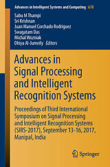 Couverture cartonnée Advances in Signal Processing and Intelligent Recognition Systems de 