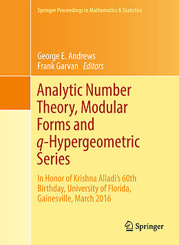 eBook (pdf) Analytic Number Theory, Modular Forms and q-Hypergeometric Series de 