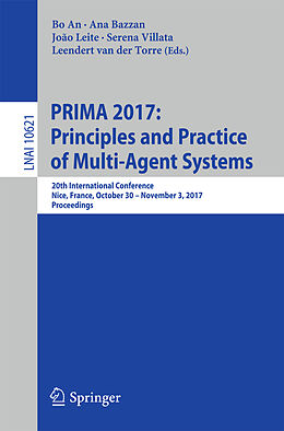 Couverture cartonnée PRIMA 2017: Principles and Practice of Multi-Agent Systems de 