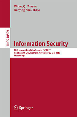 Couverture cartonnée Information Security de 