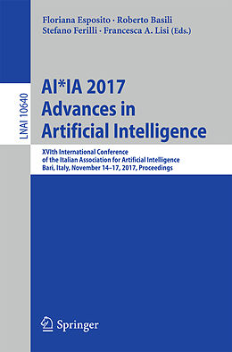 Kartonierter Einband AI*IA 2017 Advances in Artificial Intelligence von 