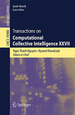 Couverture cartonnée Transactions on Computational Collective Intelligence XXVII de 