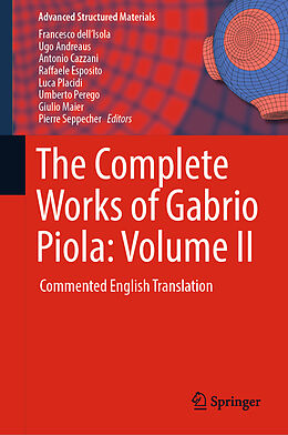 Fester Einband The Complete Works of Gabrio Piola: Volume II von 