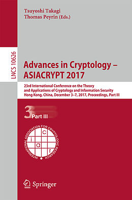 Couverture cartonnée Advances in Cryptology   ASIACRYPT 2017 de 
