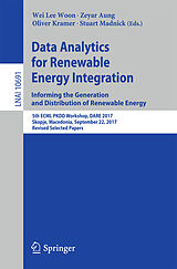 Couverture cartonnée Data Analytics for Renewable Energy Integration: Informing the Generation and Distribution of Renewable Energy de 