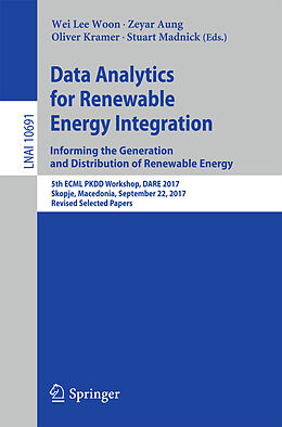 E-Book (pdf) Data Analytics for Renewable Energy Integration: Informing the Generation and Distribution of Renewable Energy von 