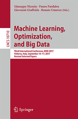 Kartonierter Einband Machine Learning, Optimization, and Big Data von 