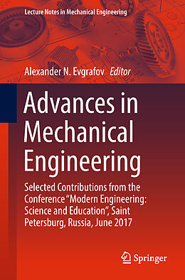 Couverture cartonnée Advances in Mechanical Engineering de 