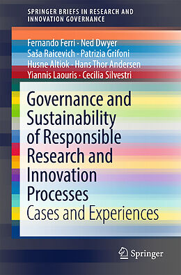 Couverture cartonnée Governance and Sustainability of Responsible Research and Innovation Processes de Fernando Ferri, Ned Dwyer, Sa a Raicevich